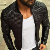 Fashion men leather jacket Spring autumn Casual PU coat