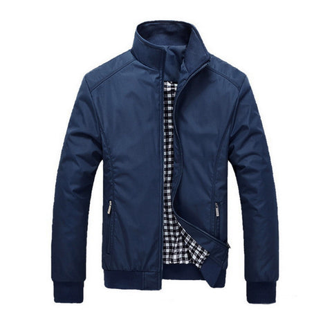 Men Jacket coat Singles Stand Collar Casual Jacket
