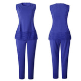 Women Lace Dress| Sleeveless Dress| Women Clothes| Long Pants| Patchwork Tops| 2 Piece Set|