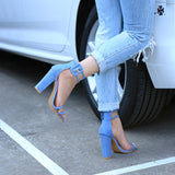 Fashion Woman Party Wedding Square High Heels Sandals